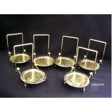 6 Tea Cup & And Saucer Stand Display Brass Tripar 23-2452 FREE SHIPPING   201356556893